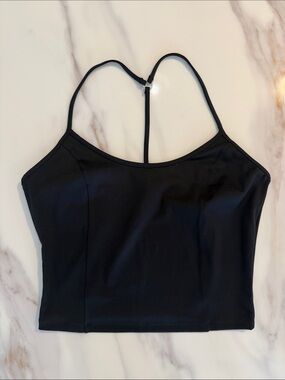 NEW Victoria's Secret ON POINT Strappy Athletic Camisole Tank Top Large Black